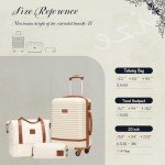 Coolife 3-Piece Lightweight Spinner Luggage Set