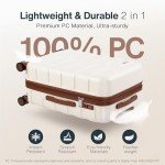3-Piece Expandable Hardside Luggage Set, White