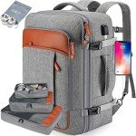 40L Flight Approved Expandable Travel Backpack in Grey