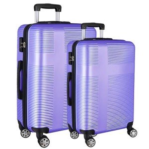 Lavender Purple 2-Piece Hardshell Luggage Set
