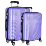 Lavender Purple 2-Piece Hardshell Luggage Set