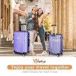 Lavender Purple 2-Piece Hardshell Luggage Set