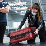 TILYMOL Red Expandable 2-Piece Luggage Set
