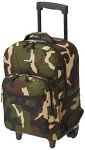 Rockland 17-Inch Camo Rolling Backpack