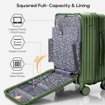 Joyway 5-Piece Hardside Luggage Set, Dark Green