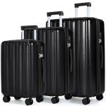 SHOWKOO 3-Piece Expandable Hardside Luggage Set
