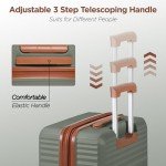 SHOWKOO 3-Piece Hardside Expandable Luggage Set