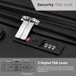 SHOWKOO 3-Piece Expandable Hardside Luggage Set