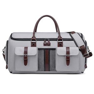 Convertible Garment Bag with Shoe Compartment - Grey