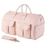Seyfocnia Women's Convertible Travel Garment Bag Pink