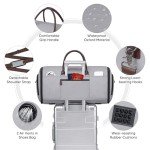 Convertible Garment Bag with Shoe Compartment - Grey