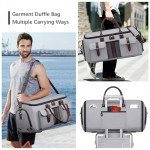 Convertible Garment Bag with Shoe Compartment - Grey