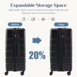 OLIXIS 20-Inch Expandable Hardside Spinner Suitcase