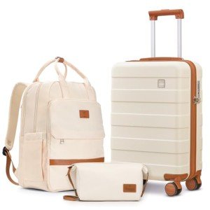 20-Inch Hard Shell Luggage Set with Backpack