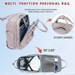 KROSER Lightweight 16-inch Underseat Suitcase in Dusty Pink