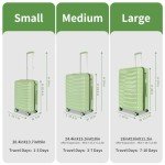 Lightweight 3-Piece Spinner Luggage Set - Avocado Green