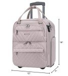 KROSER Lightweight 16-inch Underseat Suitcase in Dusty Pink