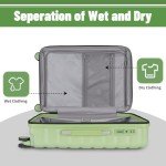 Lightweight 3-Piece Spinner Luggage Set - Avocado Green