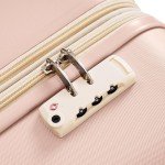 Merax Pink Hardshell Luggage Set with USB Port
