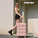 Merax Pink Hardshell Luggage Set with USB Port