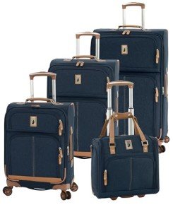 London Fog Wallington Denim 4-Piece Luggage Set