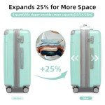 Mint Green 6-Piece Hardshell Luggage Set