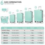 Mint Green 6-Piece Hardshell Luggage Set