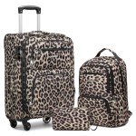 LARVENDER 3-Piece Expandable Carry-On Luggage Set