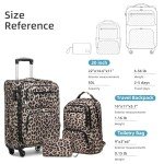 LARVENDER 3-Piece Expandable Carry-On Luggage Set