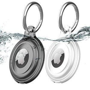 Waterproof AirTag Keychain Holder Case - 2 Pack