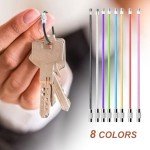 12 Pack Flexible Keychain Luggage Tag Rings