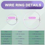 12 Pack Flexible Keychain Luggage Tag Rings