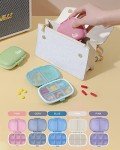Holii Travel Pill Organizer with 8 Compartments