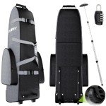 APTY Wheeled Golf Club Travel Bag with Padding