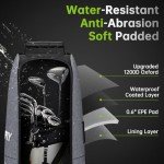 APTY Wheeled Golf Club Travel Bag with Padding