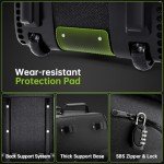 APTY Wheeled Golf Club Travel Bag with Padding