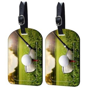 Neidius 2 Pack PU Leather Luggage Tags