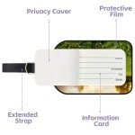Neidius 2 Pack PU Leather Luggage Tags