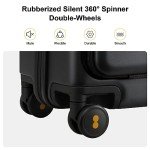 LEVEL8 20 Inch Lightweight Rolling Carry-On Suitcase