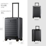 LEVEL8 20 Inch Lightweight Rolling Carry-On Suitcase