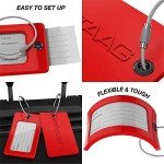 Durable Luggage Tags - Easy ID (2 Pack, Red)
