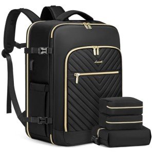 LOVEVOOK Waterproof Carry-On Travel Backpack with Cubes