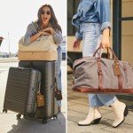 S-ZONE TSA Approved Leather Luggage Tags (2 Pack)