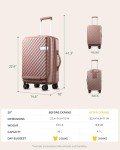 LUGGEX Expandable Carry-On Set with Cup Holder