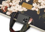 DACHEE Waterproof Black Peony Laptop Messenger Bag