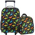 Kids Dinosaur Suitcase Set with Backpack