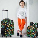 Kids Dinosaur Suitcase Set with Backpack