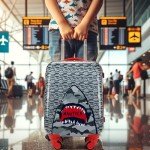 Nautica Kids 18" Shark Attack Rolling Luggage