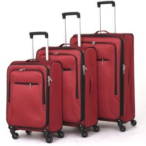 Pianeta 3-Piece Softside Luggage Set - Red