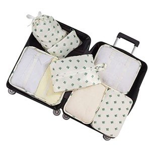 7-Piece Waterproof Packing Cubes Travel Organizer Set